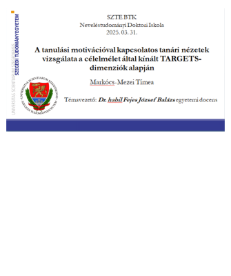 Markócs-Mezei Tímea sikeres doktori védése