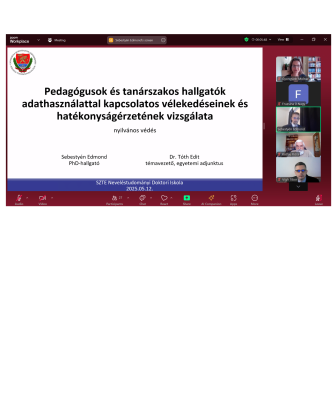 Sebestyén Edmond sikeres doktori védése